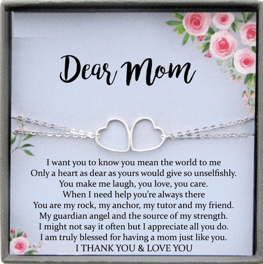 Mom Gifts from Daughter Gifts for Mom from Daughter Mother Daughter Bracelet, Mother Gift from Daughter, Mom Birthday Gift for Mother