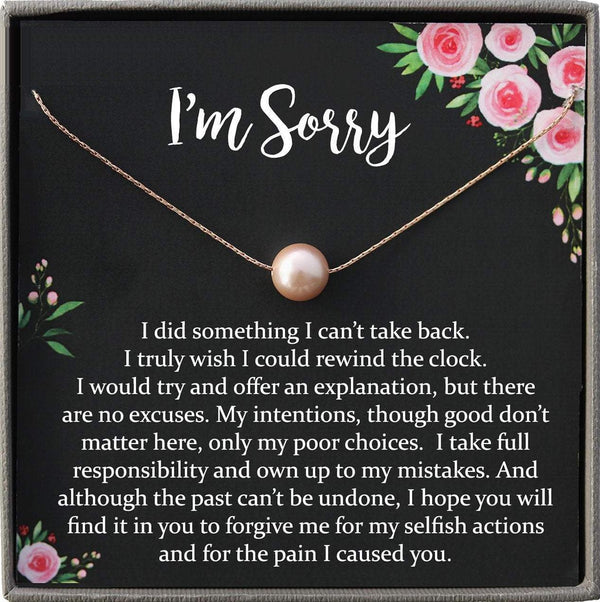I&#39;m Sorry Gift Apology Gift Necklace For Her, please forgive me gift wife, girlfriend, friend, forgiveness, forgive necklace