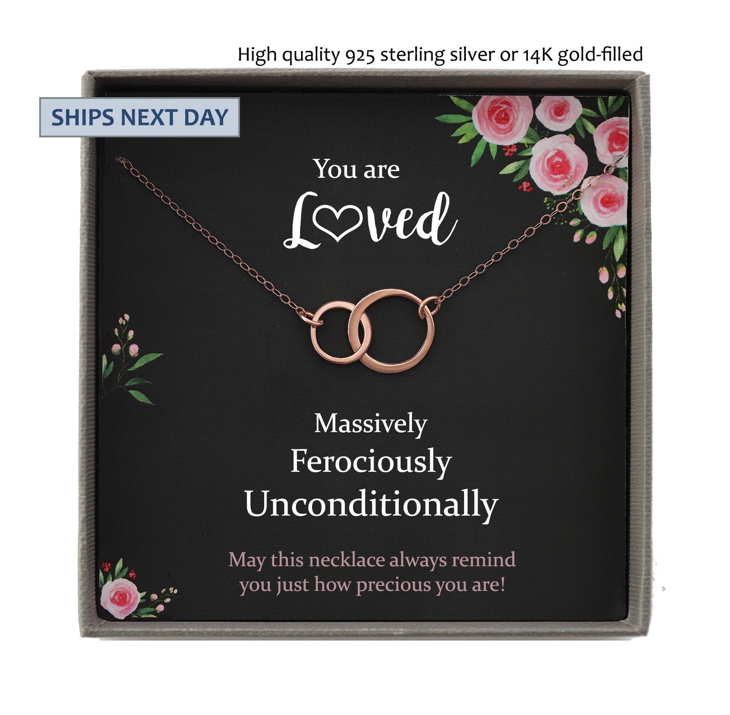 You are Loved Necklace, Anniversary Gift Ideas, Wife, Girlfriend, Mindfulness Gift for women, gift for her