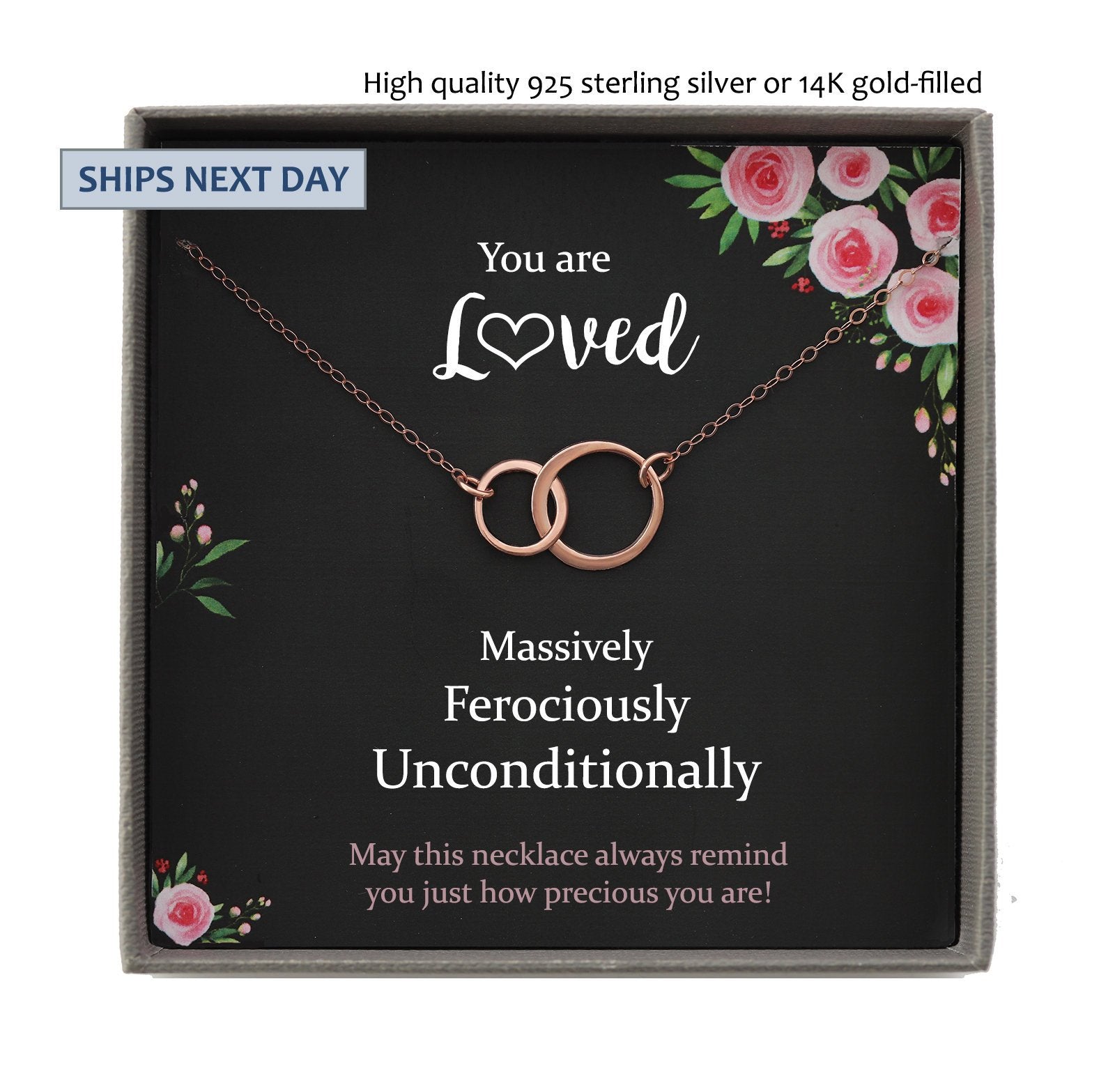 You are Loved Necklace, Anniversary Gift Ideas, Wife, Girlfriend, Mindfulness Gift for women, gift for her
