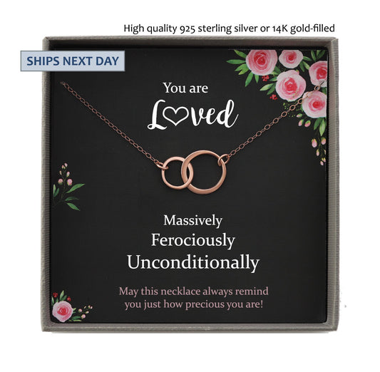 You are Loved Necklace, Anniversary Gift Ideas, Wife, Girlfriend, Mindfulness Gift for women, gift for her