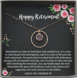 Retirement Gifts for Women, Retirement Necklace: Colleagues, Leave Job, Jewelry from Coworkers, retirement party