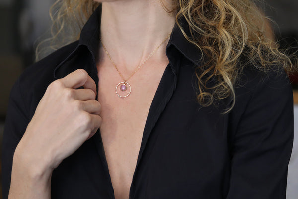 July Birthstone Necklace, Ruby Necklaces for Women