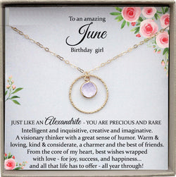 June Birthday Gift, June Birthstone Necklace, Alexandrite Necklace, June Necklace, Swarovski Alexandrite pendant Birthday Gifts for Her June