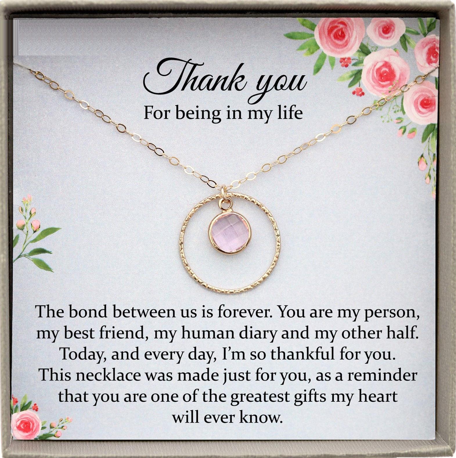 Friendship Gift Best Friend Gift for Women, Best Friend Thank you Gift for Friend, Friend birthday Gift for being a friend rings necklace