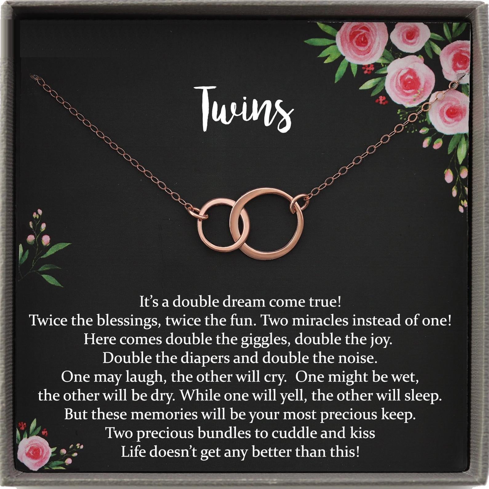 Twin Baby Gift, Mother of Twins Baby Shower, Mom of Twins Pregnancy Announcement, Pregnant with Twins, Expecting twins, Because Twins