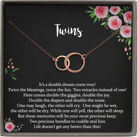 Twin Baby Gift, Mother of Twins Baby Shower, Mom of Twins Pregnancy Announcement, Pregnant with Twins, Expecting twins, Because Twins