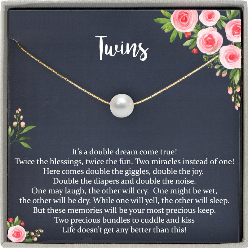 Twin Baby Gift, Mother of Twins Baby Shower, Mom of Twins Pregnancy Announcement, Pregnant with Twins, Expecting twins, Because Twins