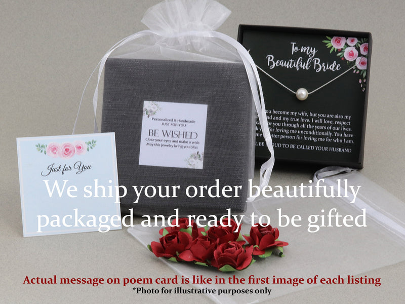 Bridesmaid Proposal Box, Will You Be My Bridesmaid Necklace, Bridesmaid Proposal gift, Single Pearl Necklace, Bridesmaid Gift Box
