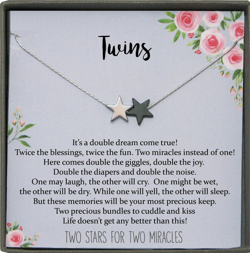 Twin Baby Gift, Mother of Twins Baby Shower, Mom of Twins Pregnancy Announcement, Pregnant with Twins, Expecting twins, Because Twins