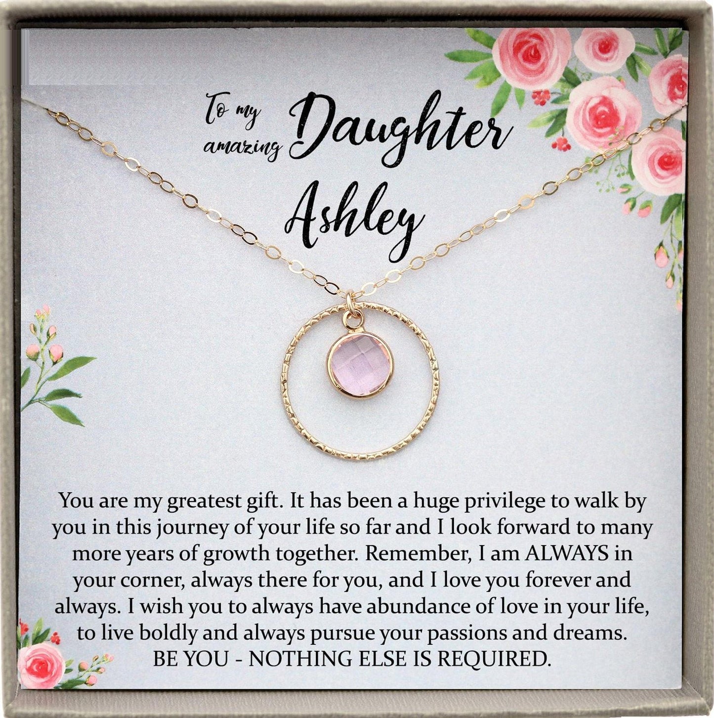 Daughter Gift from Mom to Daughter Necklace for Daughter Gift for Daughter from Mom daughter gift from dad to daughter birthday gift
