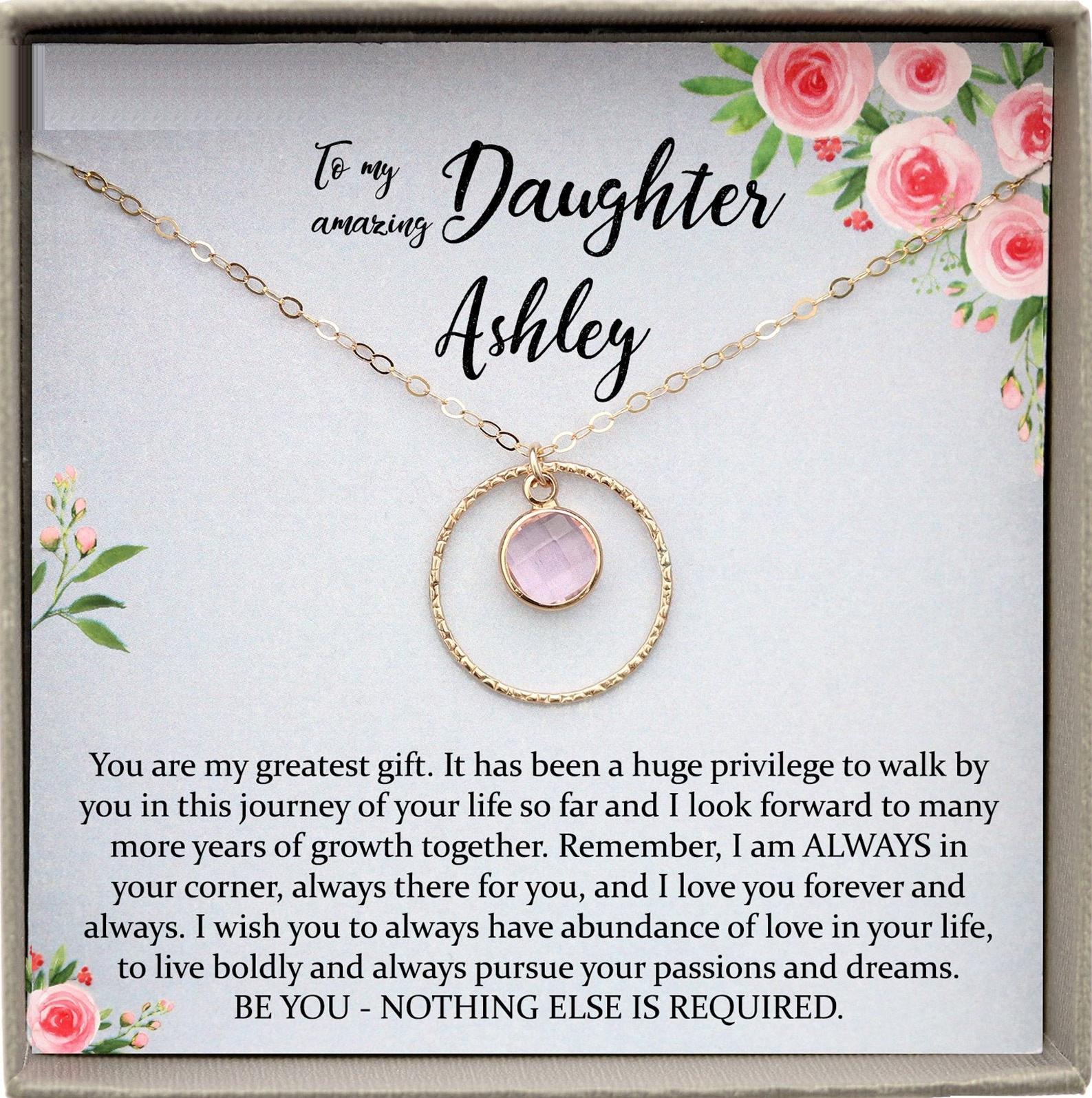 Daughter Gift from Mom to Daughter Necklace for Daughter Gift for Daughter from Mom daughter gift from dad to daughter birthday gift