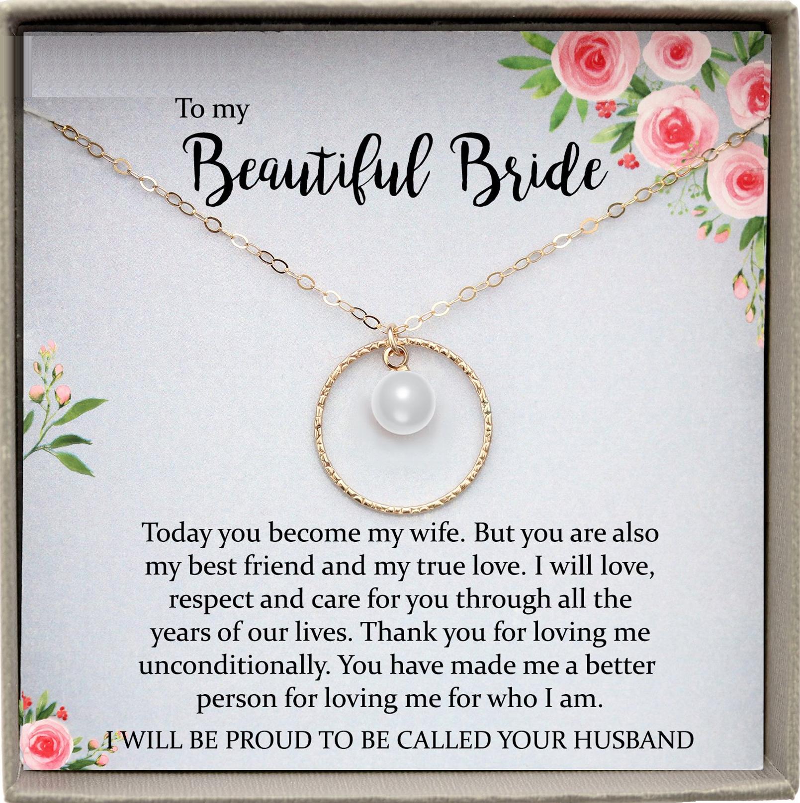 Wedding Day Gift for bride from Groom, To my Beautiful Bride Gift from Groom to Bride Gift Wedding Day