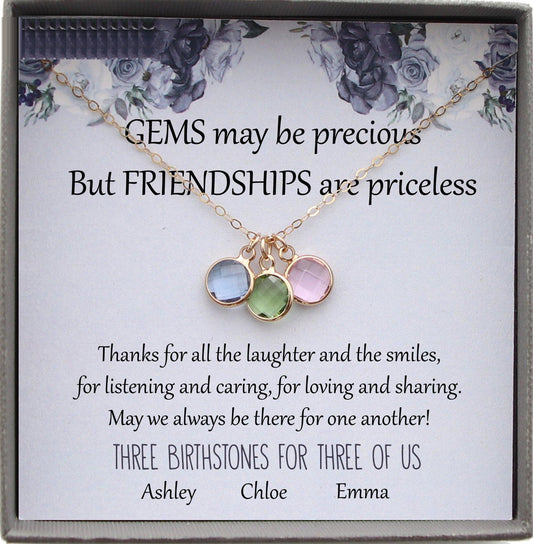 3 Best Friend Necklace, Friendship Necklace for 3 Friends Necklace, Happy Birthday Friend Gift, Three friends gifts, gift for 3 friends