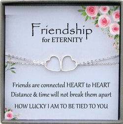 Friendship Bracelet for Best Friend Bracelet, Best Friend Gift,  BFF bracelet for friend Friendship gift Hearts Bracelet