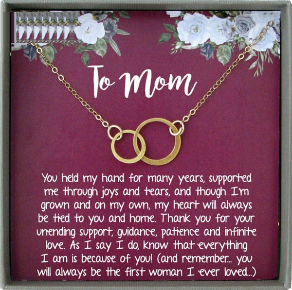 Mother Son Necklace, Mom Gifts from Son, Mother of the Groom Gift from Son to Mom on Wedding Day, Mom Necklace from Son