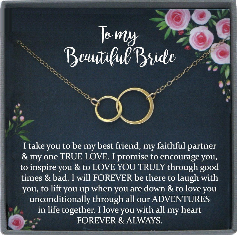 Groom to Bride Gift from Groom on Wedding Day Gift for Bride from Groom Gift to Bride from Groom Card with Jewelry, Card with Gift