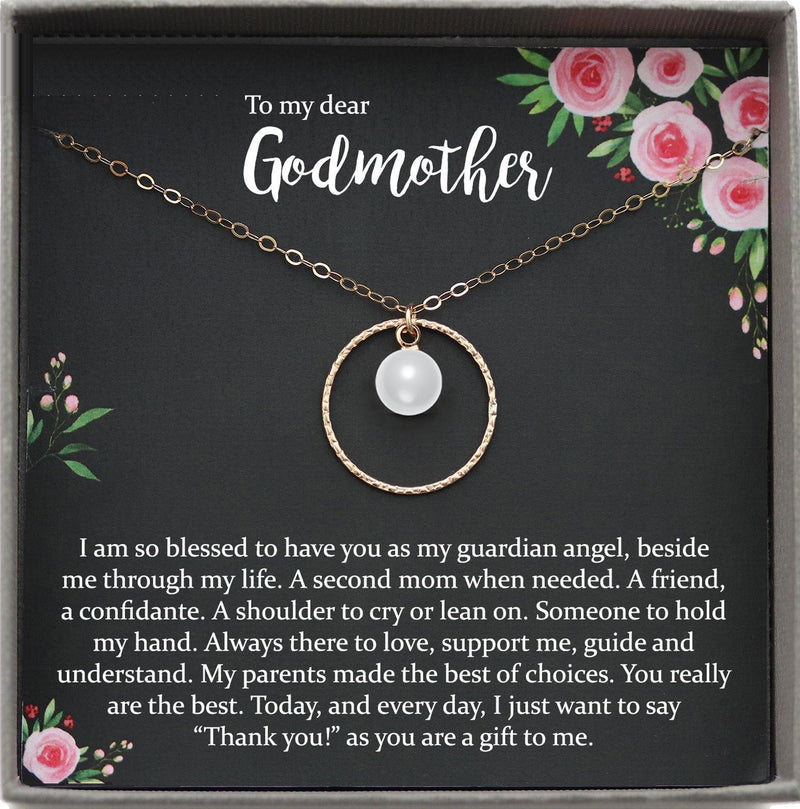 Godmother Birthday Gift for Godmother Gift Necklace Godmother Necklace, Thank you gift for God Mother Gift Jewelry Wedding Thank you card