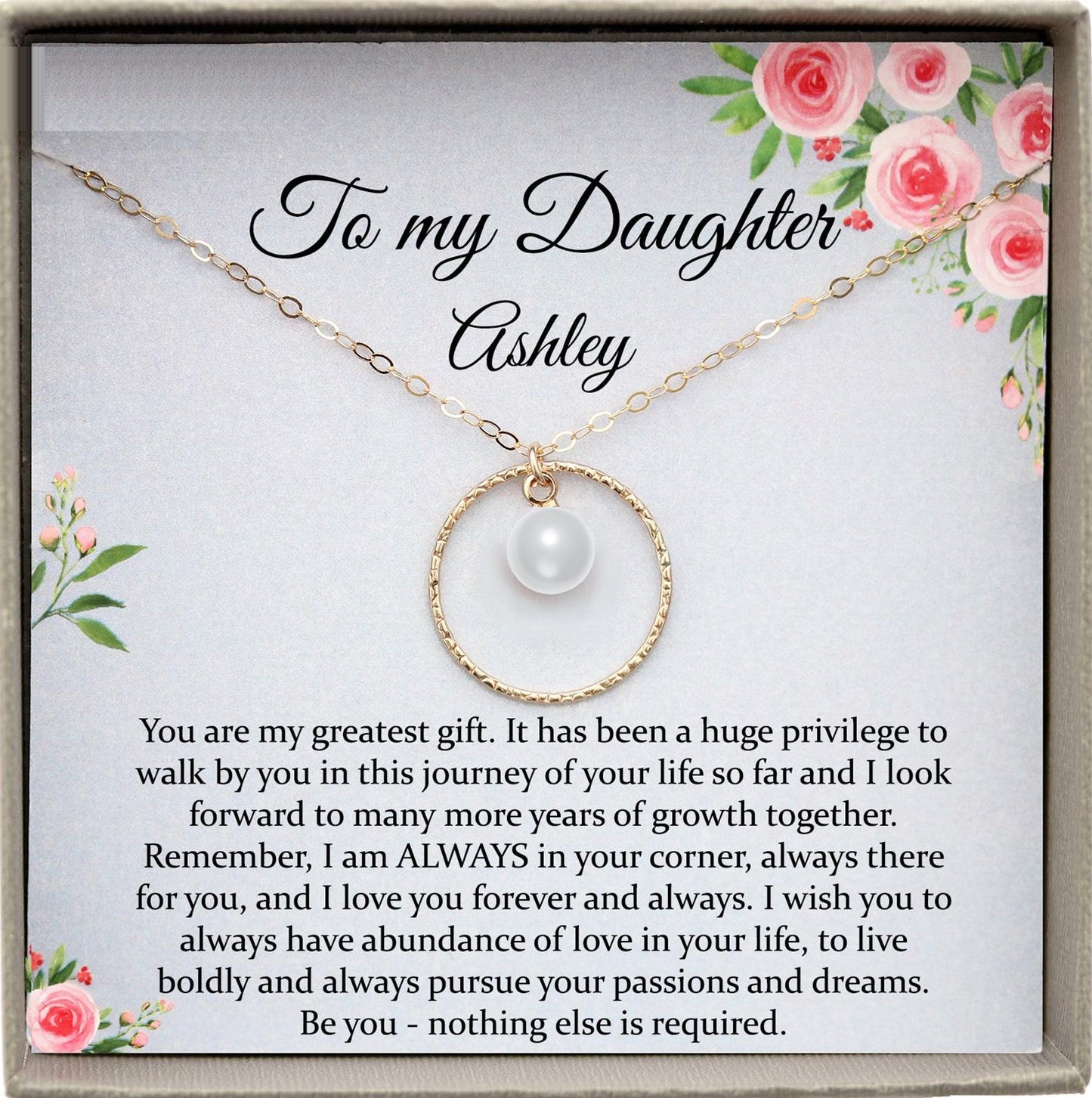 Daughter Gift from Mom to Daughter Necklace for Daughter Gift for Daughter from Mom daughter gift from dad to daughter birthday gift