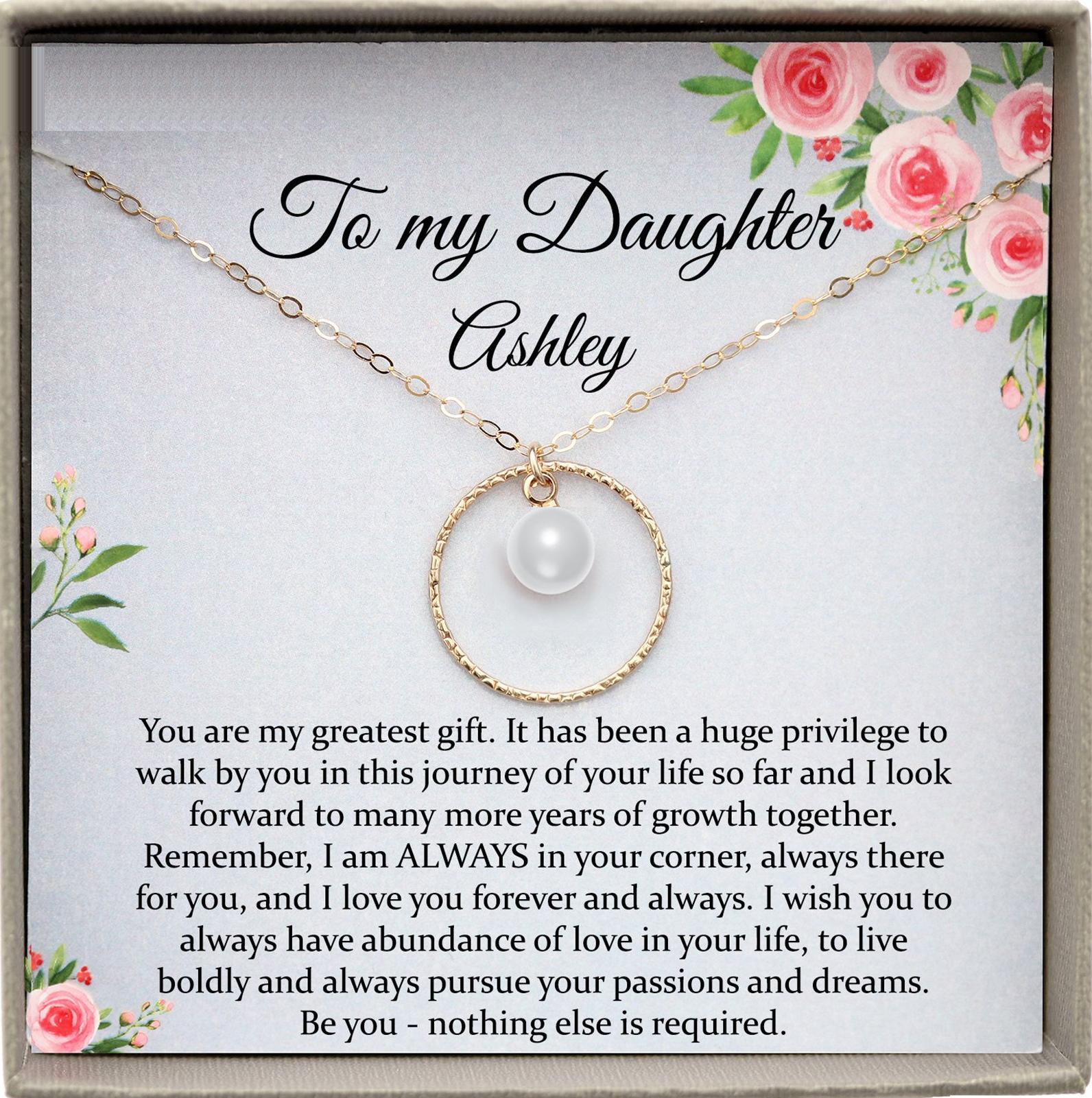 Daughter Gift from Mom to Daughter Necklace for Daughter Gift for Daughter from Mom daughter gift from dad to daughter birthday gift