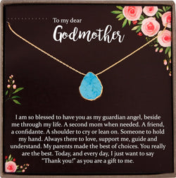 Godmother Gift for Godmother Necklace for Godmother Gift for Christmas Turquoise Necklace