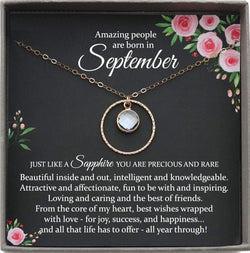 September Birthstone Necklace, Blue Sapphire Necklace, September Birthday Gifts, Dainty Necklaces for Women, Sapphire Jewelry