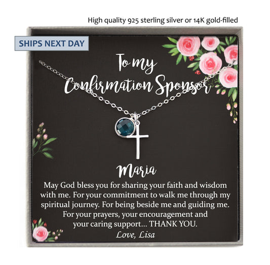 Confirmation Sponsor Gift for Women, Catholic Sponsor Gifts for Sponsors