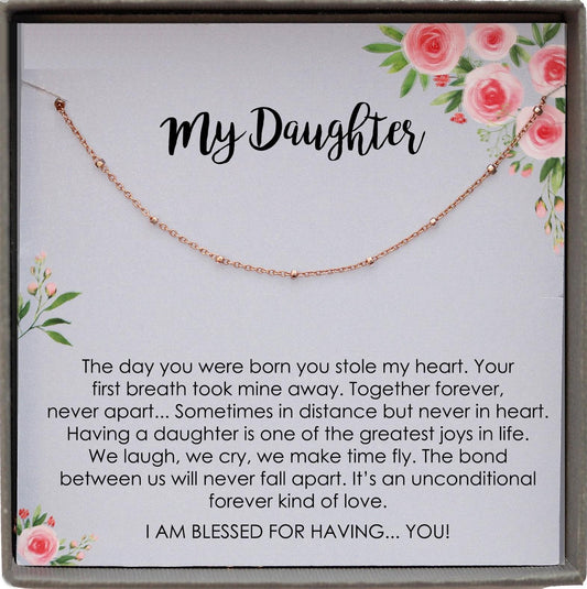Daughter Gift from Mom to Daughter Necklace for Daughter Gift for Daughter from Mom daughter gift from dad to daughter birthday gift