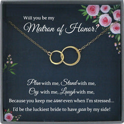 Matron of Honor Proposal Gift Necklace