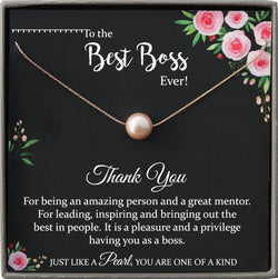 Gift for Boss Day gift for her, Boss Lady Gift, Best Boss Ever Gift for Women, Jewelry with card