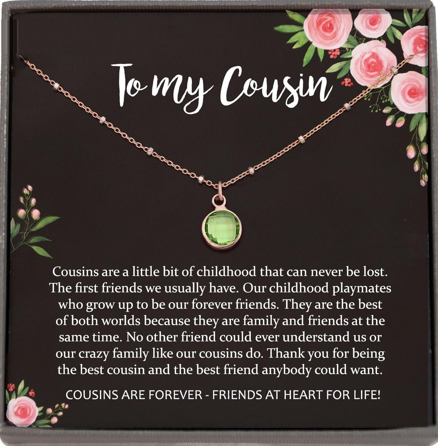 Gift for Cousin Gifts, Cousin Necklace, Cousin birthday gifts for Cousins gift Idea, Cousin Best Friend, Cousin Necklace