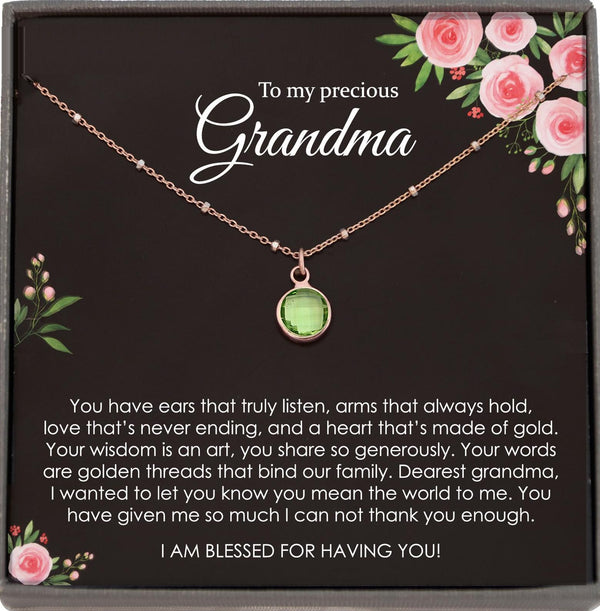 Grandmother Gift Jewelry Grandmother Necklace Gift for Grandma Gift for Grandmother Gift Thank You Grandma necklace