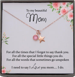 Rose Gold Necklace Mom Gifts from Daughter, Gifts for Mom from Daughter, Mom Gift, Gift from Daughter, Mom Christmas Gift Mom Birthday Gift