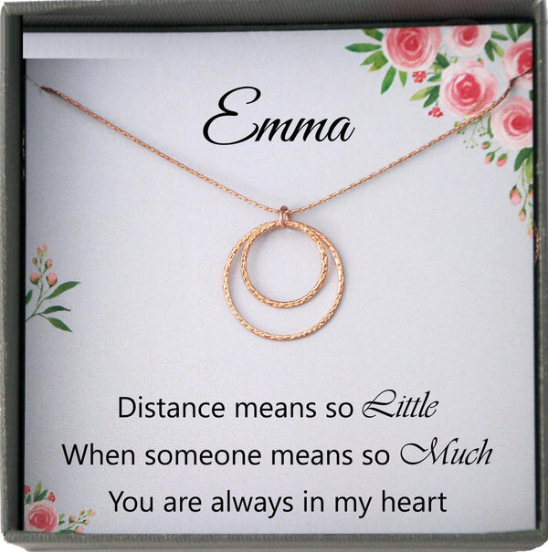 Long Distance Friendship Necklace for Best Friend