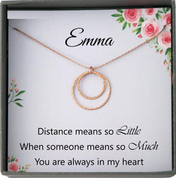 Long Distance Friendship Necklace for Best Friend Long Distance Gift for Best Friend Female, Long Distance Relationship