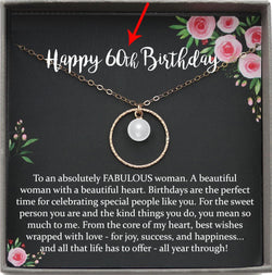 Birthday Gifts for Her, Best friend, Mom, Sister, Wife, Necklace with Card, Birthday Gifts for women, Rose Gold Filled, Sterling Silver