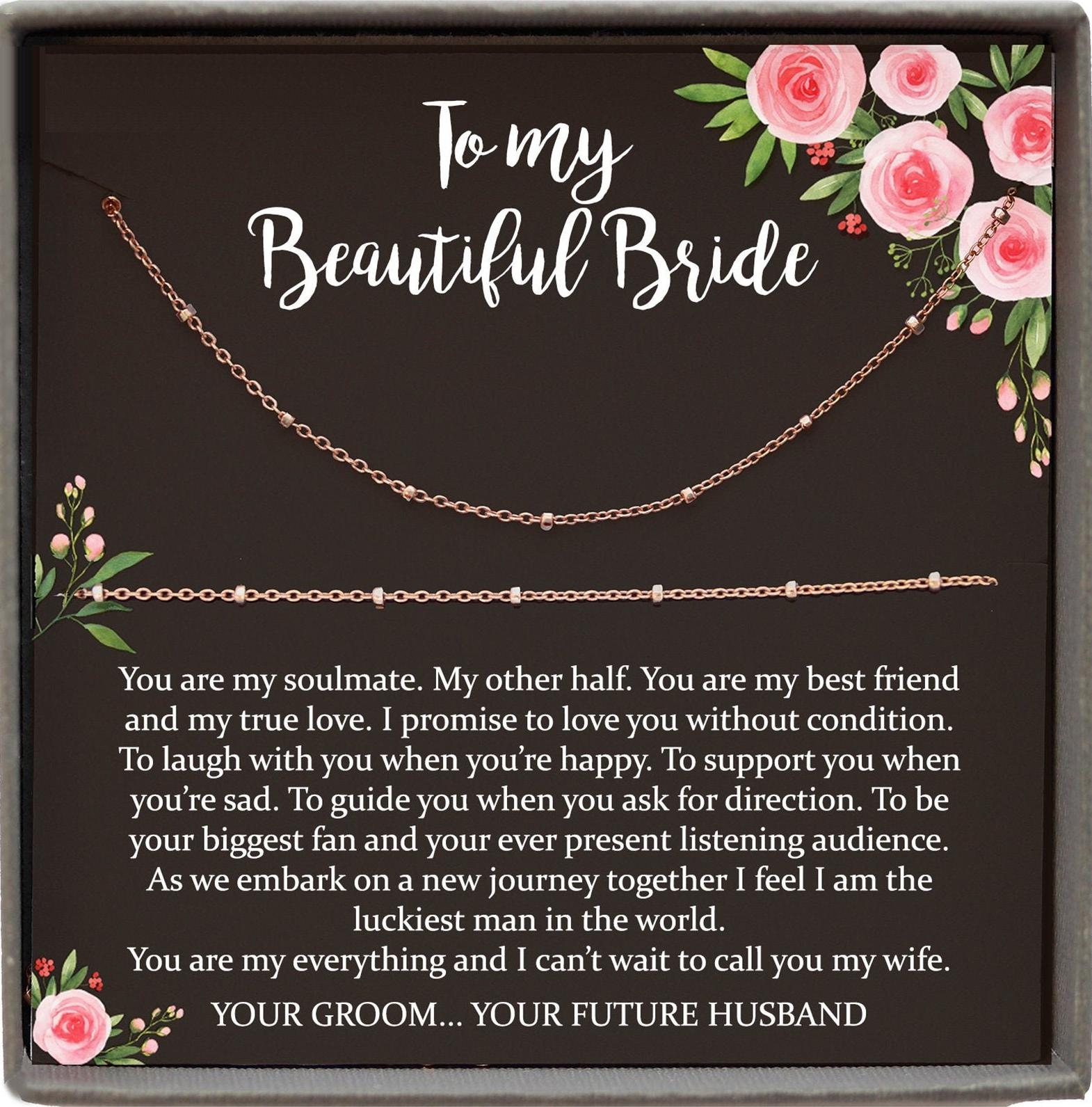 Wedding Day Gift for bride from Groom, To my Beautiful Bride Gift from Groom to Bride Gift Wedding Day