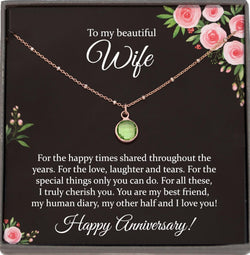 Wedding Anniversary gift for Wife Anniversary Necklace for Anniversary –  BeWishedGifts