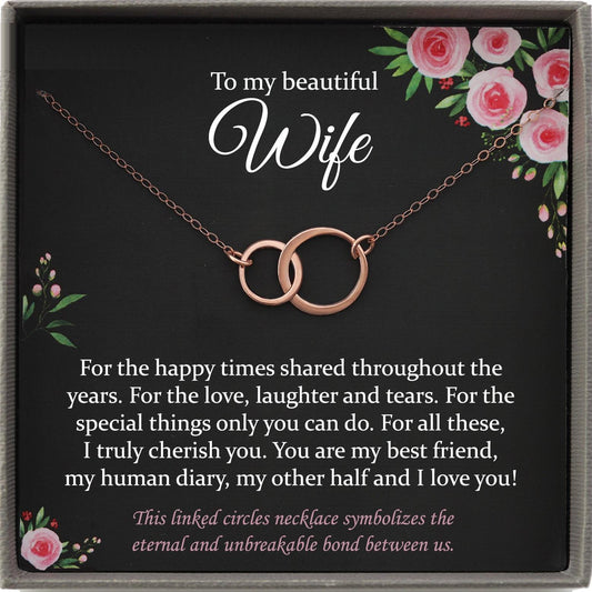 Wife Gift for Wife Christmas Gift, Wife Necklace Wife Birthday Gift from Husband to Wife Gift ideas Best Wife Ever Gift Wifey gift