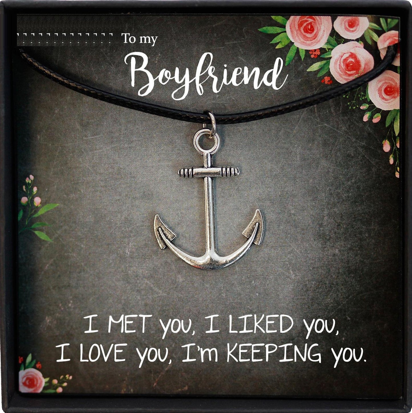Boyfriend Gift, Gifts for Boyfriend Christmas Gift, Boyfriend Gift Anniversary, Boyfriend Birthday Gift, Anchor Necklace Men