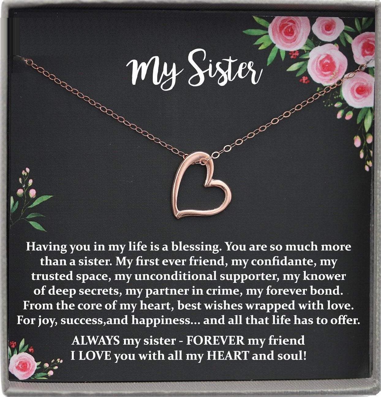 Sisters Necklace for Sister Birthday Gift for Sister Jewelry, Big Sister Gift Jewelry