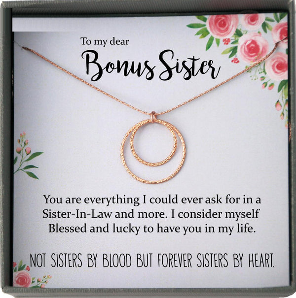 Sister in Law Necklace Sister-in-Law Christmas Gift for Sister in Law Gift for Unbiological Sister Gift, Bonus Sister gift