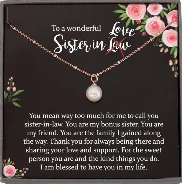 Sister in Law Necklace Sister-in-Law Birthday Gift for Sister in Law Gift from Bride best sister in law ever