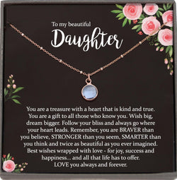 Daughter Necklace for Daughter Gift for Daughter Birthday Gift to Daughter from Mom to Daughter Christmas Gift Satellite Chain Necklace