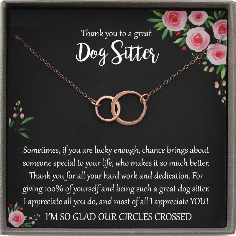 Dog Sitter Gift Necklace, Dog Sitter Appreciation Gift, Pet Sitter Gift, Thank You Gift Idea, Christmas, Birthday