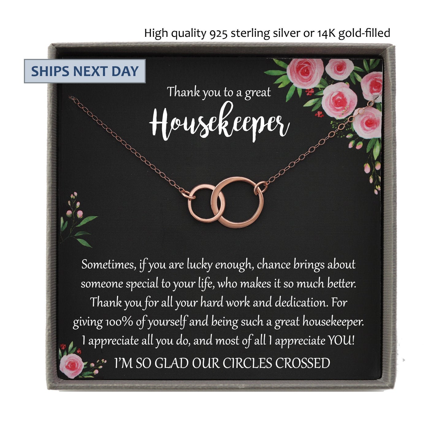 Housekeeper Gift, Housekeeper Necklace, Housekeeper Jewelry, Housekeeper Thank You, Housekeeper Appreciation, Pearl Necklace