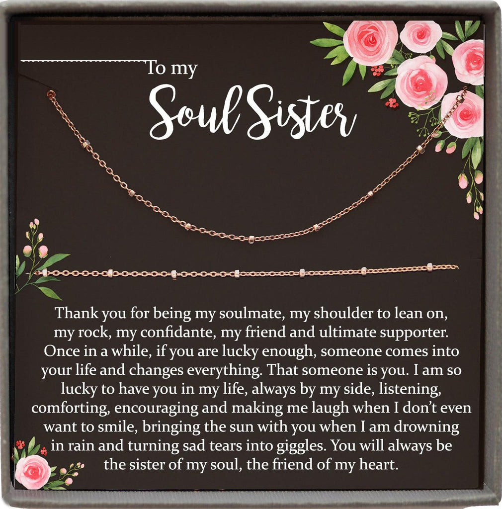 Soul Sister Gift, Best Friend Necklace Soul Sister Necklace Best