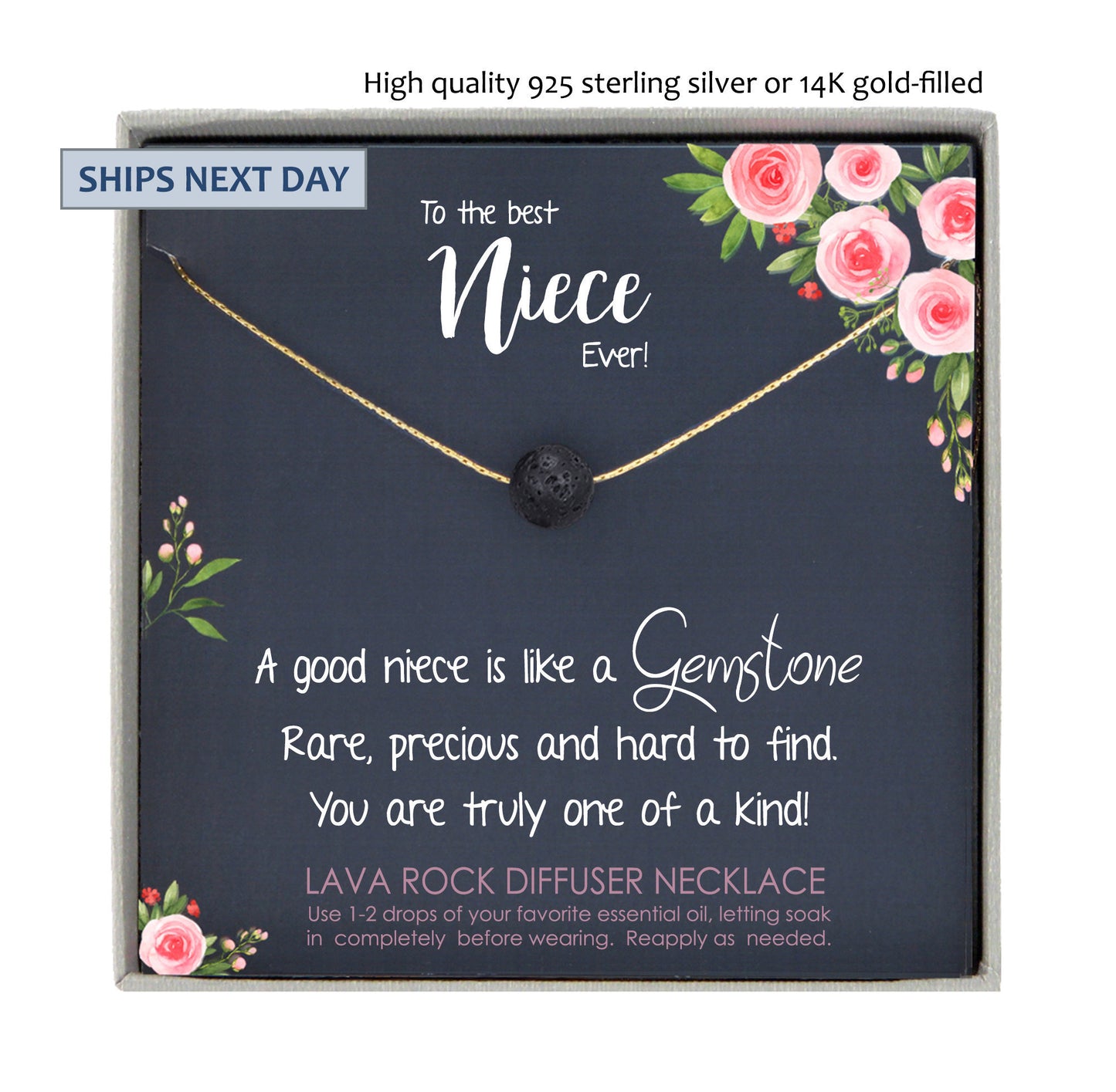 Niece Gift from Aunt, Gift for Niece Necklace, Niece Jewelry, Niece Wedding Gift, Niece Confirmation, Niece Birthday Gift ideas
