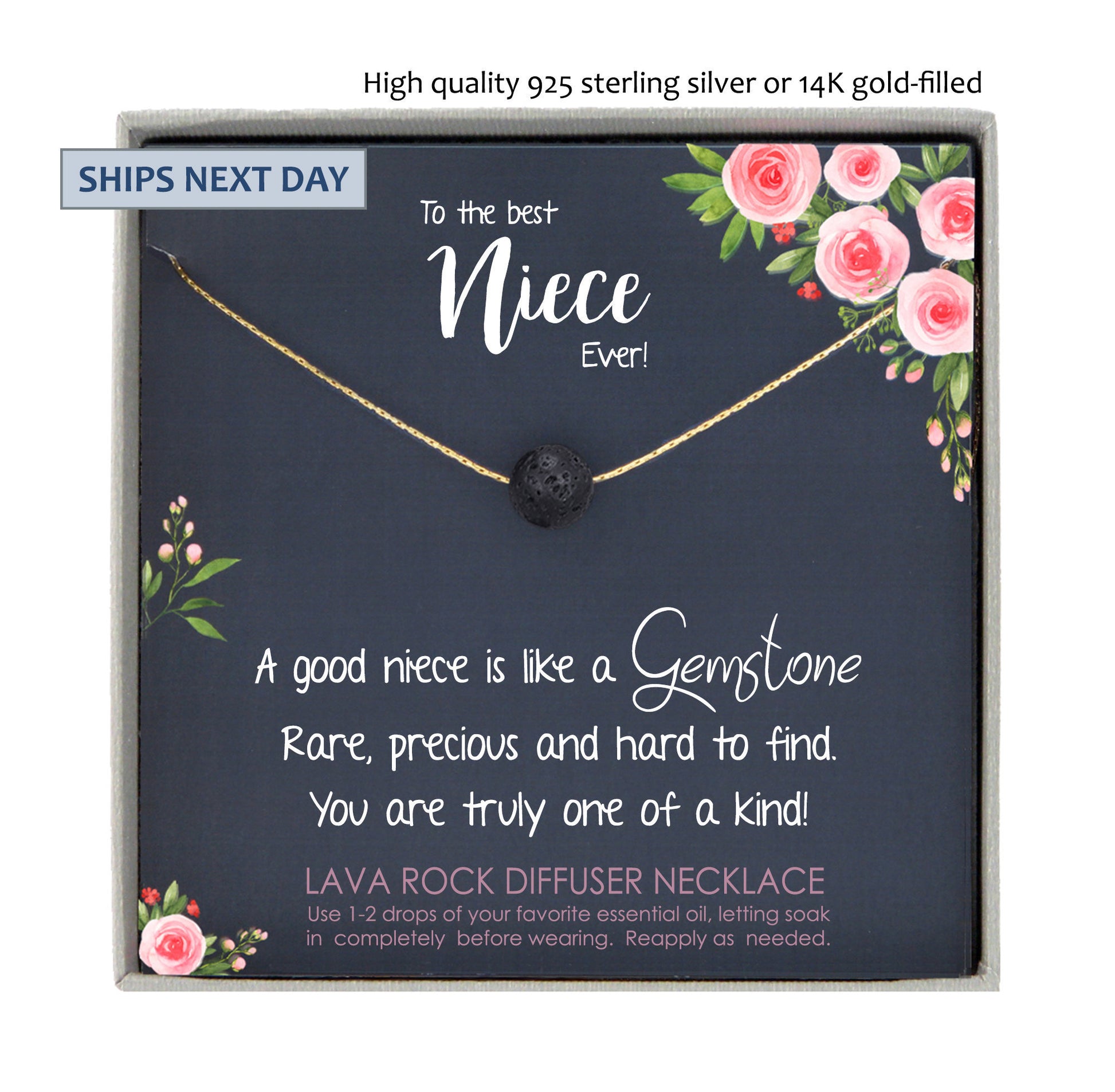 Niece Gift from Aunt, Gift for Niece Necklace, Niece Jewelry, Niece Wedding Gift, Niece Confirmation, Niece Birthday Gift ideas