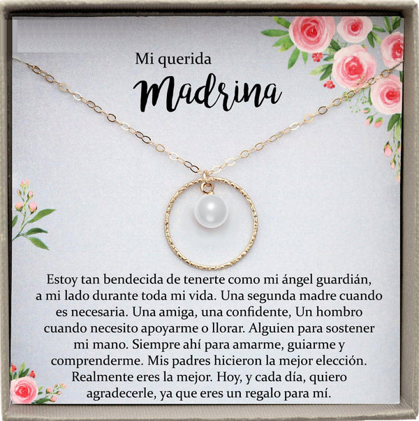 Madrina Gift, Regalo para Madrina Necklace, Collar Regalo para mujer, Spanish Godmother